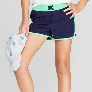 Cat & Jack Girls Board Swim Shorts UPF 50 Size XL